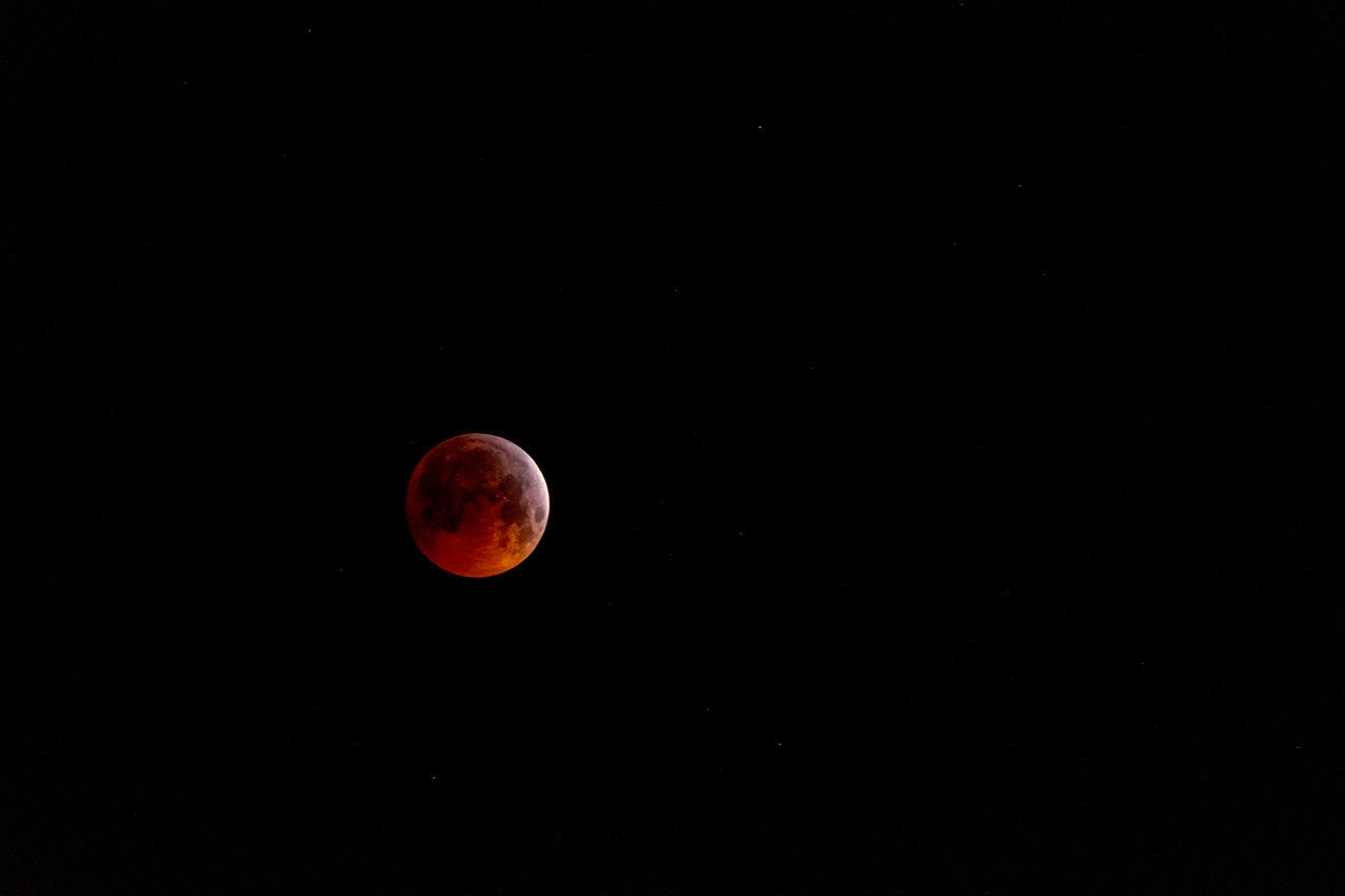 SCENIC VIEW OF MOON AGAINST SKY