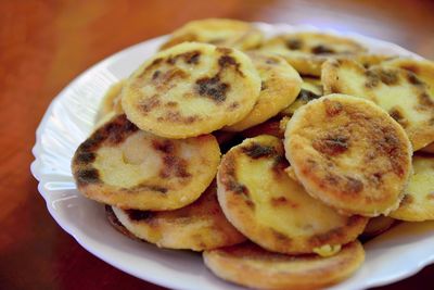 Close-up of dessert in plate