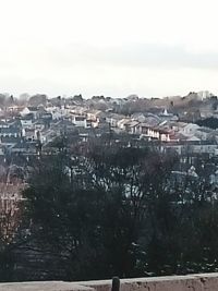 High angle shot of townscape