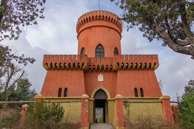 Low angle view of historical building against sky