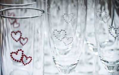 Close-up of glass on table