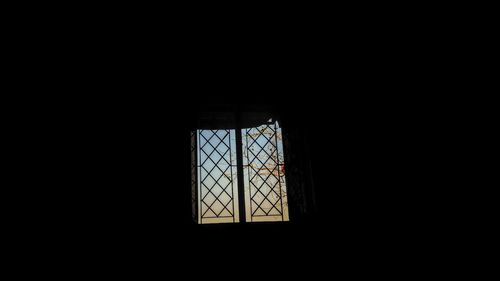 Window in dark room