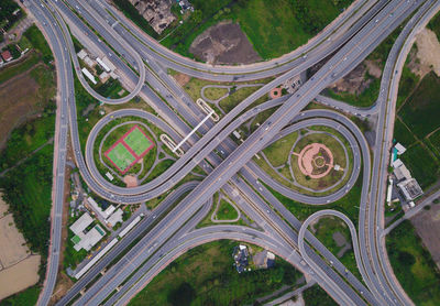 Aerial view of elevated road 