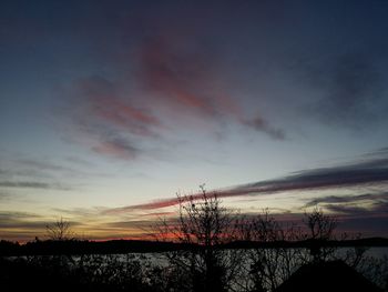 Silhouette of landscape at sunset