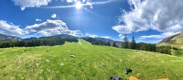 Panoramic view of landscape against sky