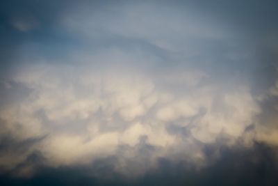 Low angle view of clouds in sky