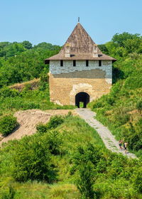 Khotyn, ukraine 11.07.2021. khotyn fortress in chernivtsi region of ukraine on a sunny summer day