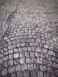 Full frame shot of cobblestone street