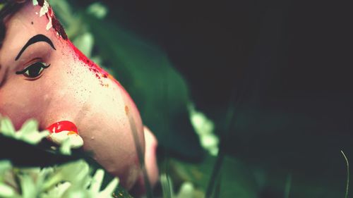 Close-up of red object