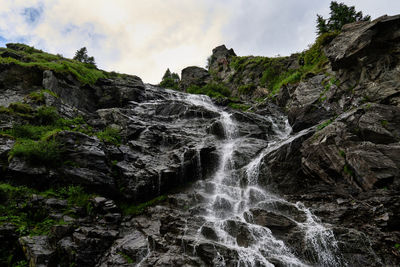 Scenic view of waterfall