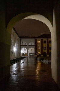 Empty corridor of building