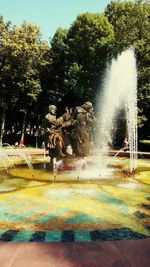 Fountain in water