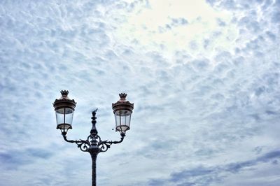 Low angle view of street light