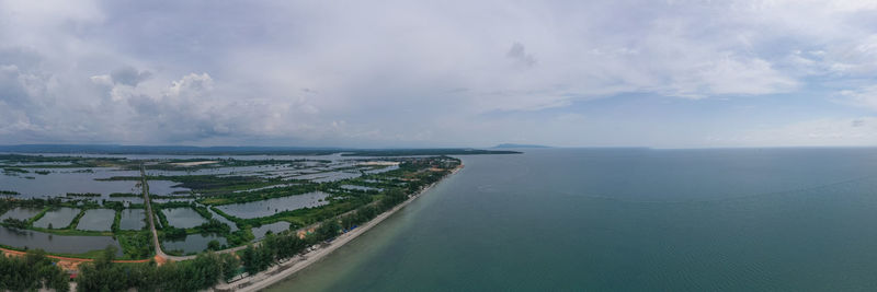 Panoramic view of sea against sky