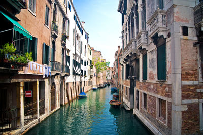 Canal amidst buildings in city