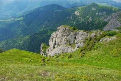 Scenic view of landscape and mountains