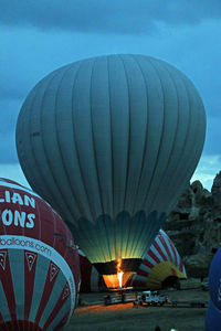 Hot air balloon against sky