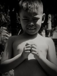 Close-up portrait of boy smiling