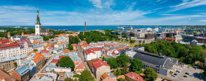 Beautiful panoramic view of tallinn, the capital of estonia 