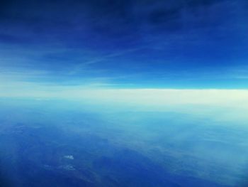 Aerial view of sea against sky