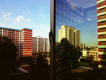 Low angle view of modern office building