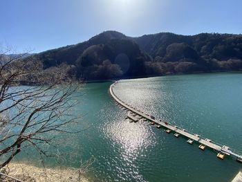 Scenic view of river against sky