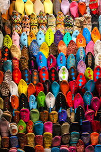 Full frame shot of multi colored candies for sale in market