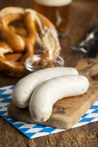 Close-up of food on table