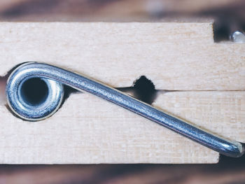 Close-up of pencil on table