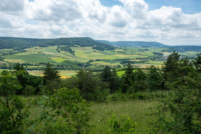 Scenic view of landscape against sky in blackforest region
