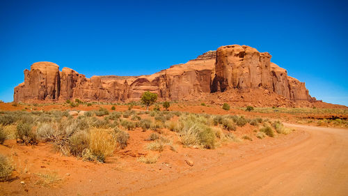 Scenic view of rock formations at monument valley