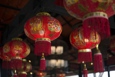 Low angle view of lanterns