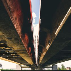 Low angle view of bridge against sky