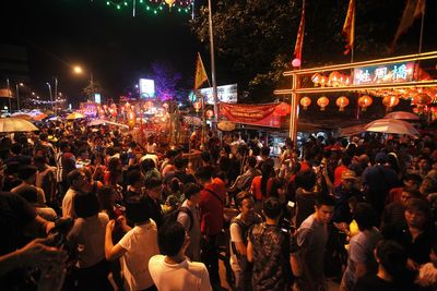 Crowd at night