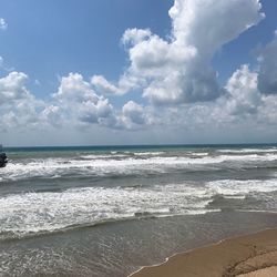 Scenic view of sea against sky