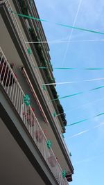 Low angle view of built structure against blue sky