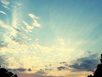 Low angle view of cloudy sky