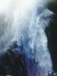 Close-up of waterfall