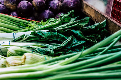 View of fresh vegetables for sale in market