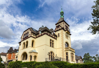 Low angle view of building against sky