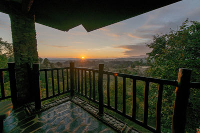 Scenic view of sunset against sky