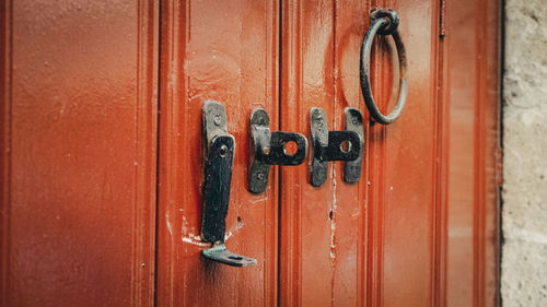 Close-up of closed door