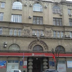 View of building in city