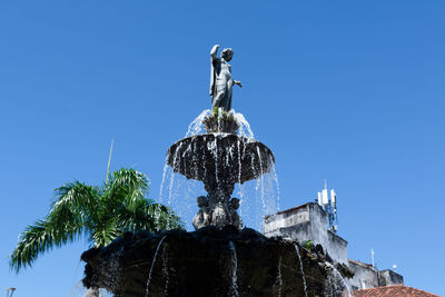 Running water fountain in terreiro de jesus square, pelourinho. 