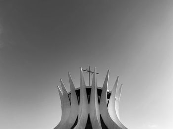 Low angle view of building against clear sky