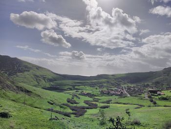 Scenic view of landscape against sky