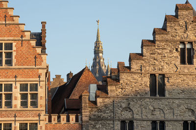 Low angle view of buildings against sky