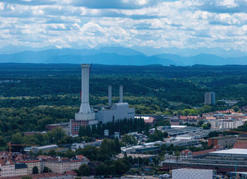 The combined heat and power station in munich, germany
