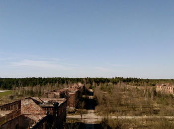 Panoramic view of landscape against clear sky