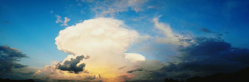 Low angle view of cloudy sky